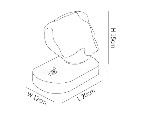 アイスストーンガラステーブルランプ