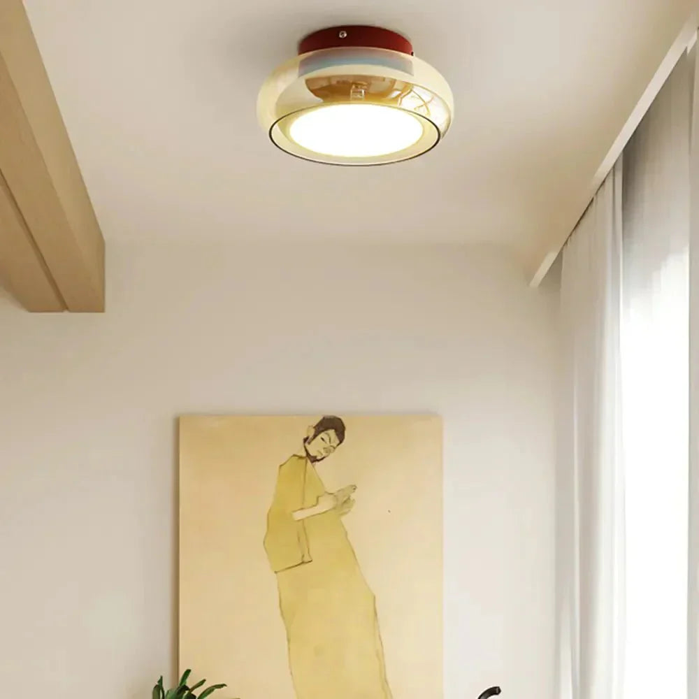 ヴィンテージ小型LEDアクリル天井ランプ