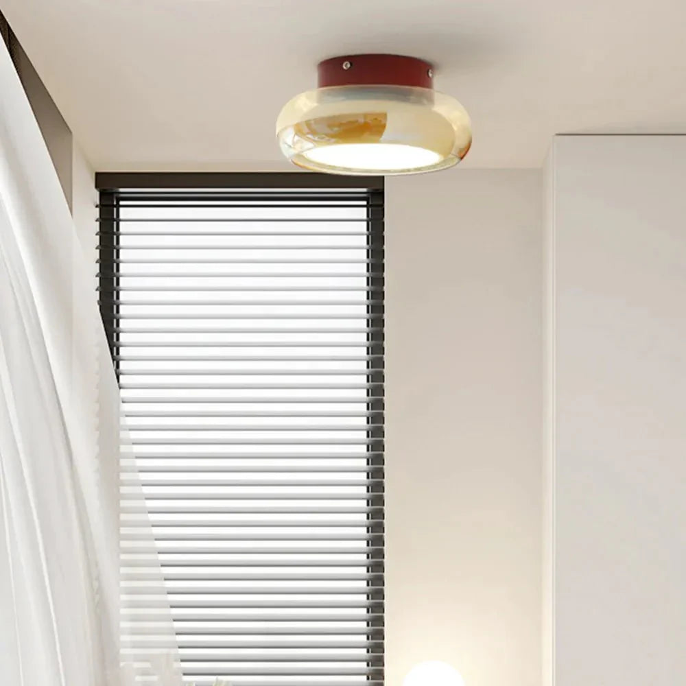 ヴィンテージ小型LEDアクリル天井ランプ