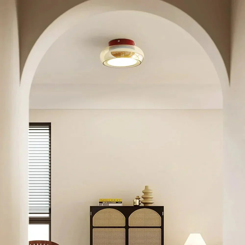 ヴィンテージ小型LEDアクリル天井ランプ