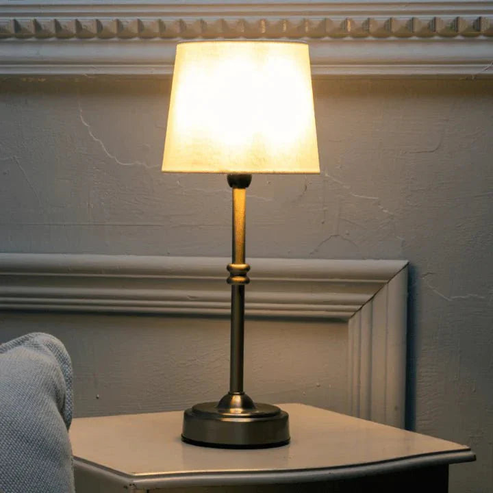 ワイヤレス布製レトロLEDテーブルランプ