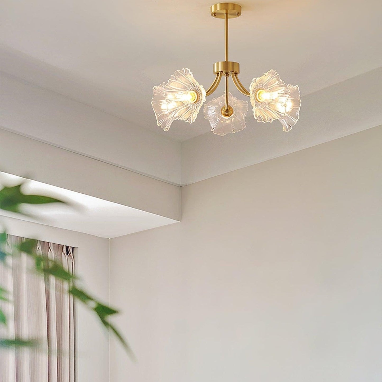 ガラスシャンデリア カリン フラワー