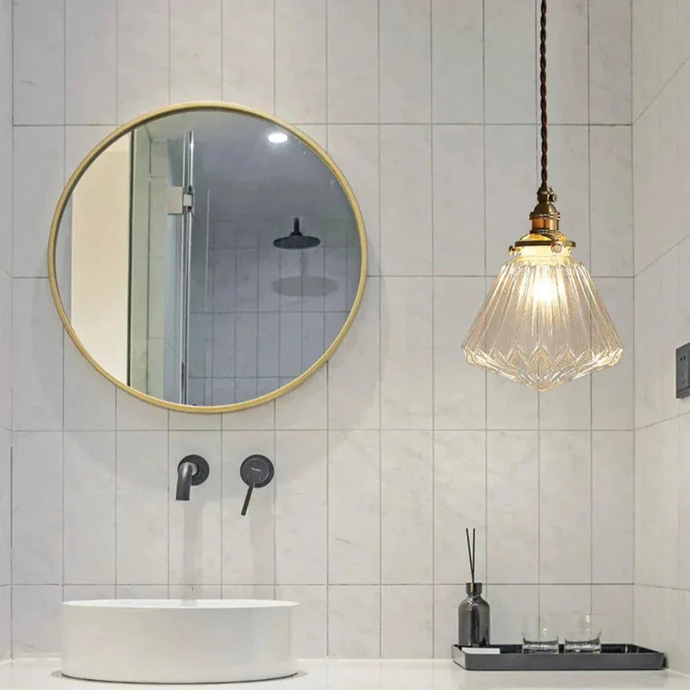 クリスタルガラス吊り下げランプ