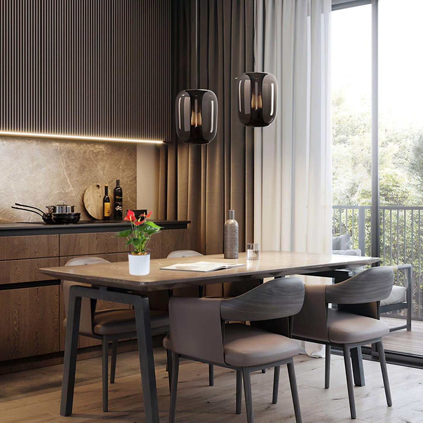 サバンナガラスペンダントランプ