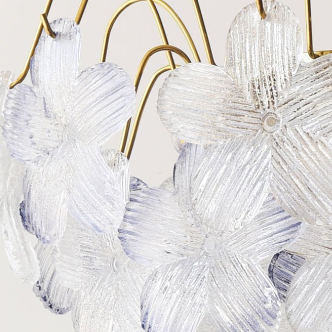 ヴィンテージの花型ステンドグラスシャンデリア