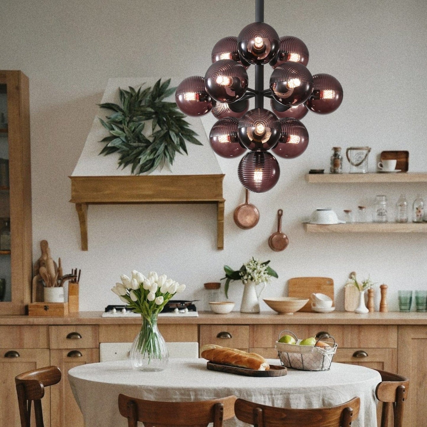 ぶどうの吊り下げランプ