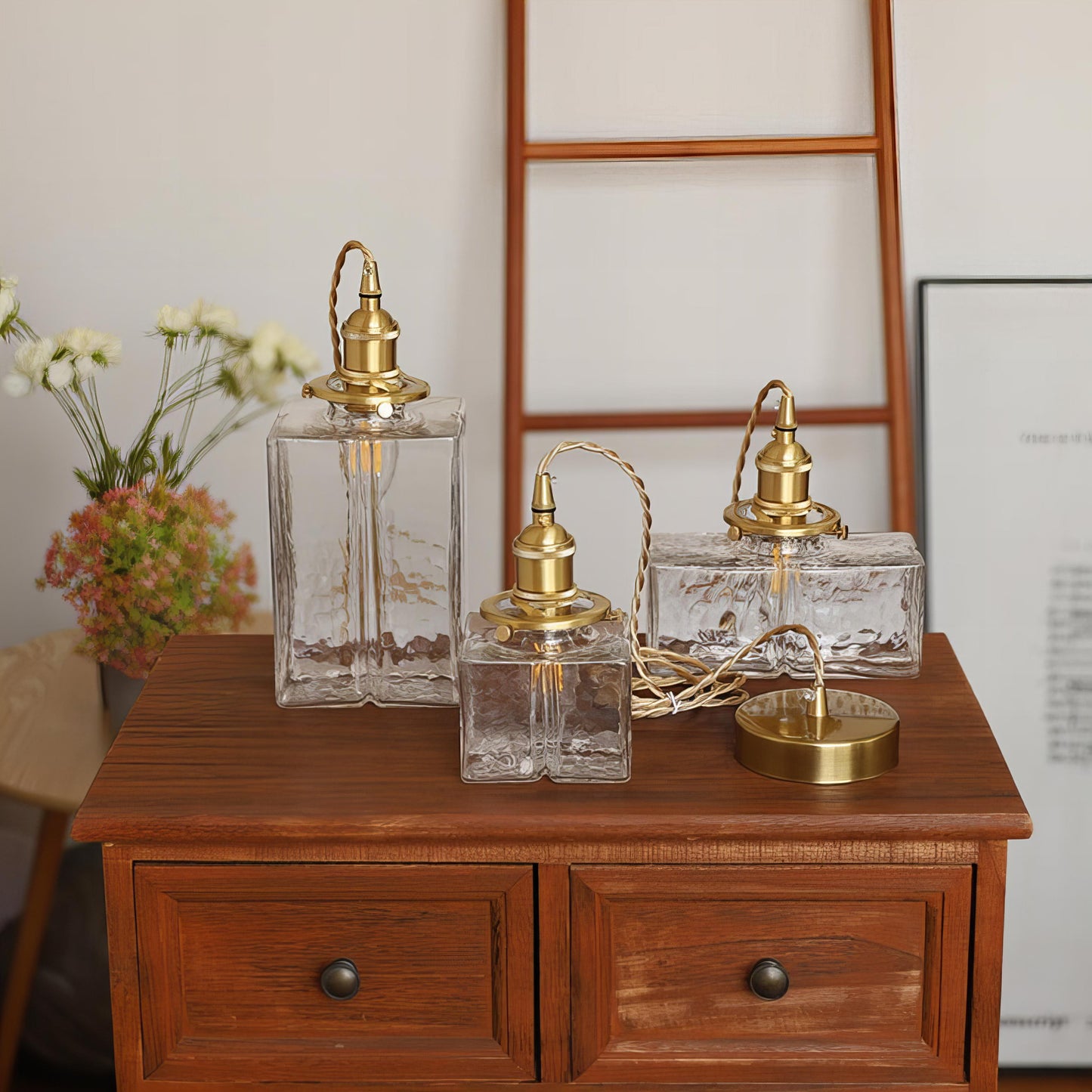 ファティマ - モダンレトロガラス吊りランプ