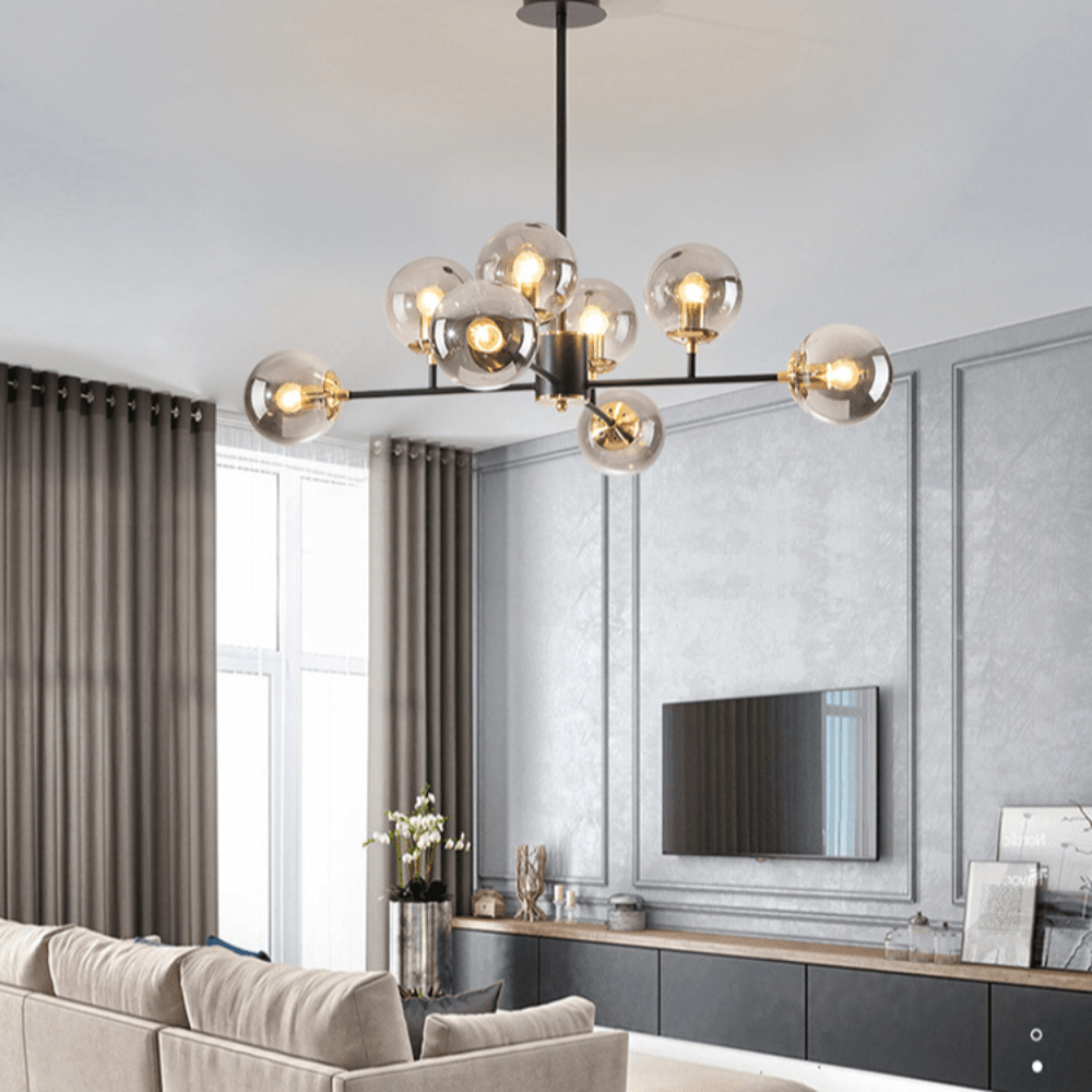 スカンジナビアスタイルのガラスシャンデリア