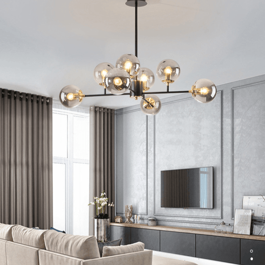 スカンジナビアスタイルのガラスシャンデリア