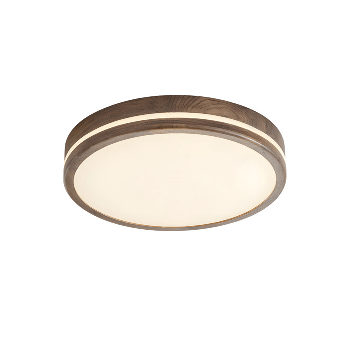 丸型木製天井照明